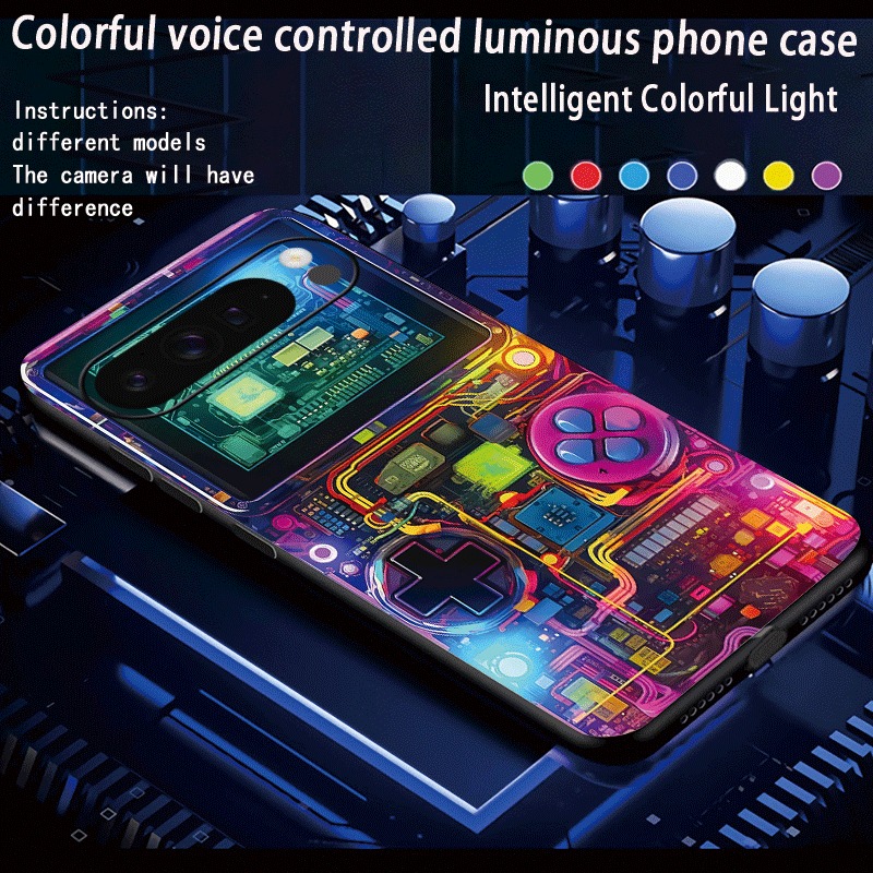 Gaming Console Google - 레트로 게임기 LED 폰 케이스 (구글