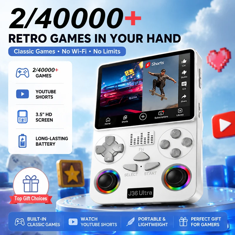 Gaming Console Youtube - J36 울트라 포터블 휴대용 게임 콘솔,