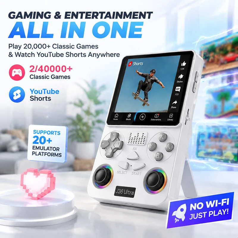 Gaming Console Youtube - J36 울트라 안드로이드 휴대용 게임기 2/40000+