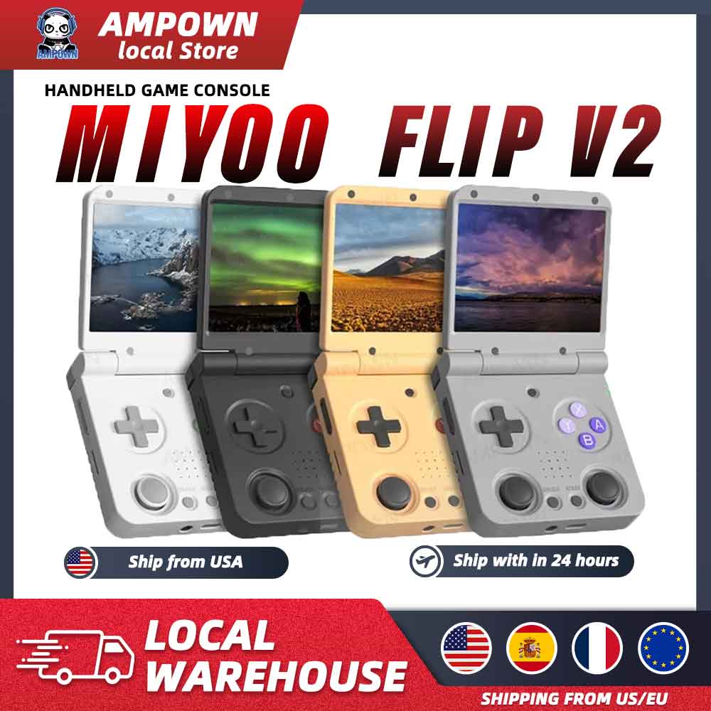 Gaming Console Zone - MIYOO Flip V2 휴대용 게임 콘솔