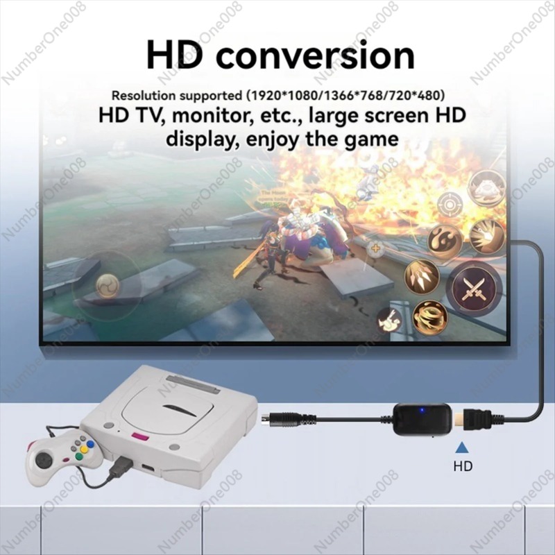 세가 새턴 게임 콘솔용 HDMI 변환 케이블 HD 72 - Gaming Console Tv 리뷰 및 가격