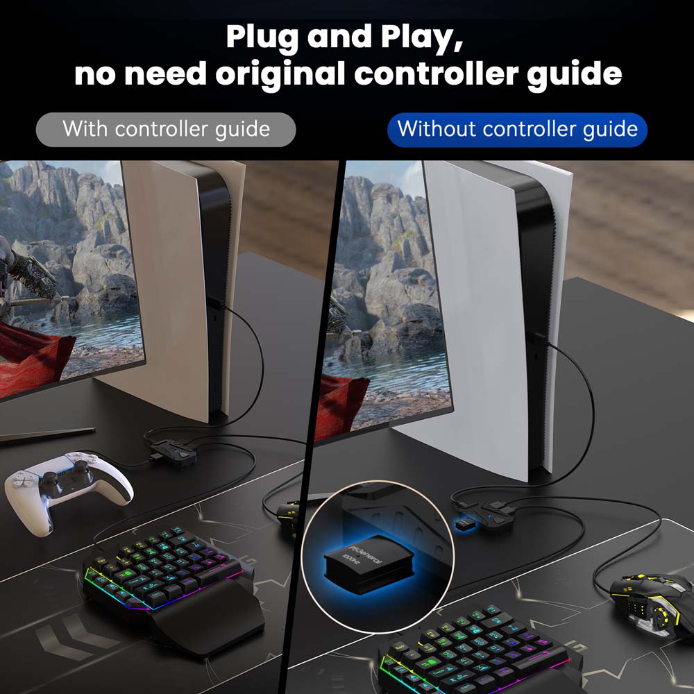 PS5 게임용 키보드 마우스 콤보 USB 타입 C 컨버 - Gaming Console Ps5 리뷰 및 가격