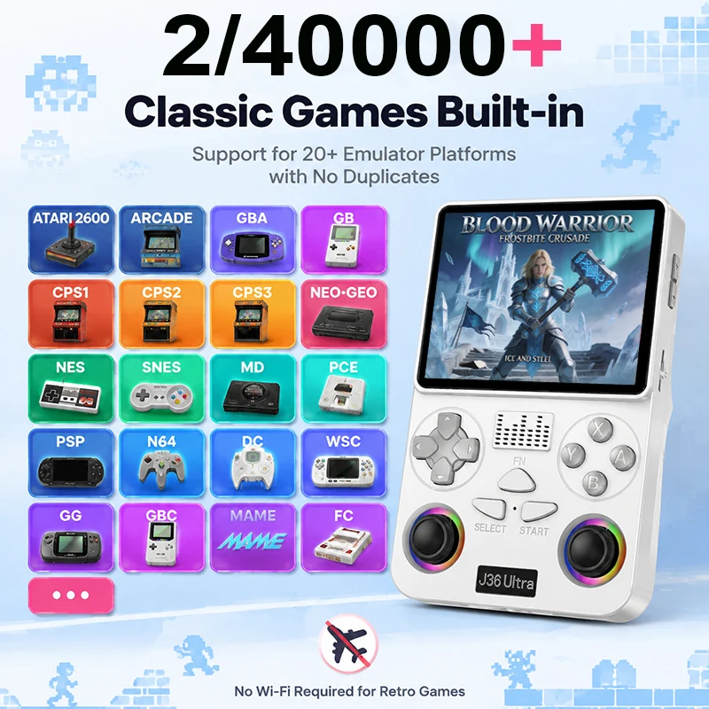 J36 울트라 포터블 휴대용 게임 콘솔, 2/40000 - Gaming Console Youtube 리뷰 및 가격