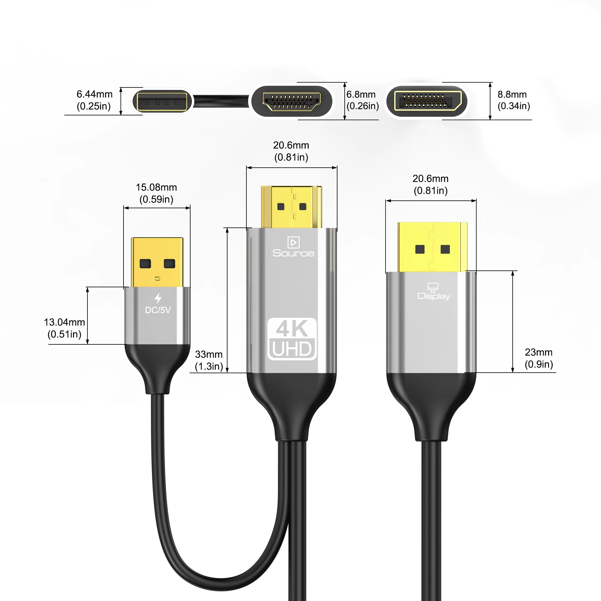 5V 전원 공급 장치가 있는 HDMI-DP 변환기 케이 - Gaming Console And Monitor 리뷰 및 가격