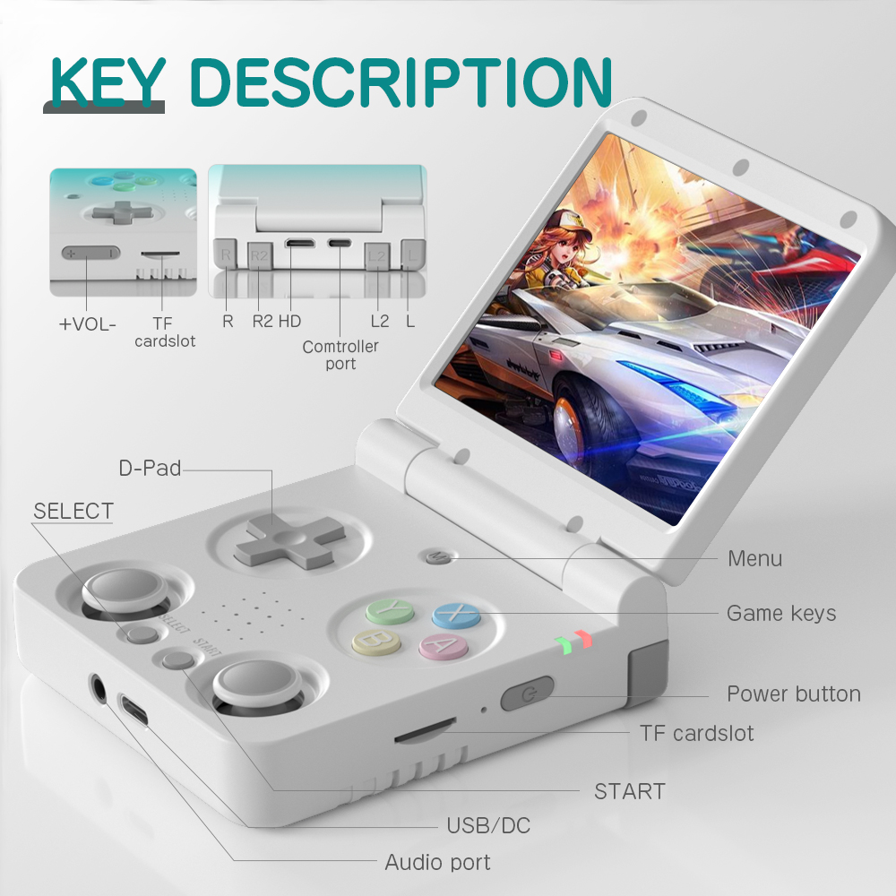 MIYOO Flip V2 휴대용 게임 플레이어 3.5' - Gaming Console Zone 리뷰 및 가격