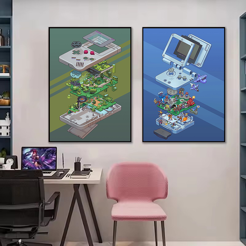 추상적인 게임 컨트롤러 도면, 콘솔 게임패드, 게임,  - Gaming Console Picture 리뷰 및 가격