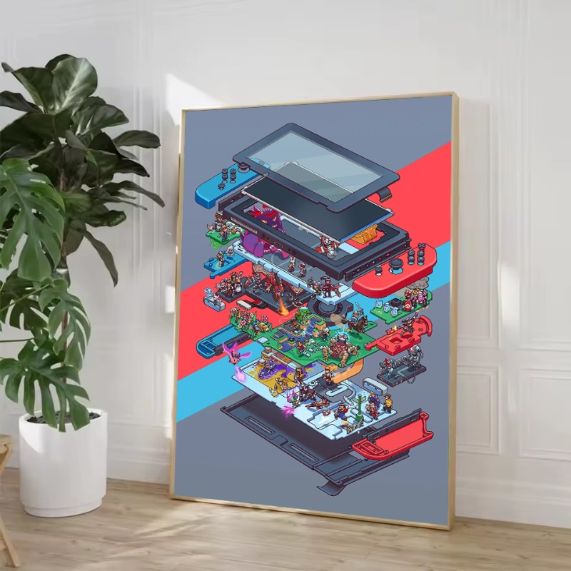 추상적인 게임 컨트롤러 도면, 콘솔 게임패드, 게임,  - Gaming Console Picture 리뷰 및 가격