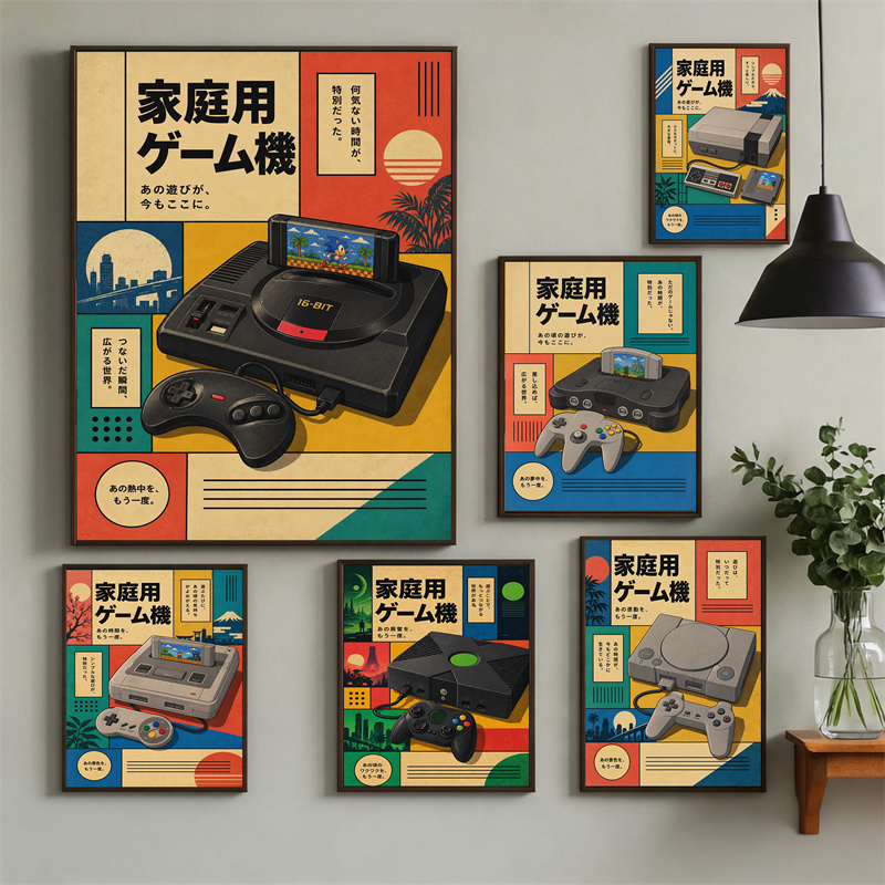 레트로 게임 벽 장식 포스터 – 일본 게임 콘솔 아트  - Gaming Console In 90S 리뷰 및 가격