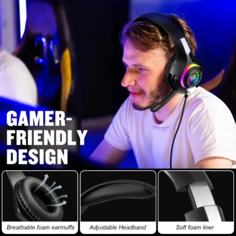 마이크가 장착된 PC 게이밍 헤드셋 RGB LED 오버 - Gaming Console Zone 리뷰 및 가격